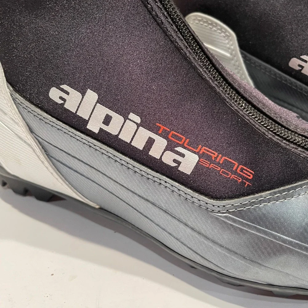 Alpina ST10 Touring Sport Cross Country Ski Boots NNN Black Silver Red Size 40